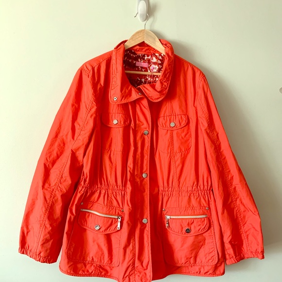 Basler Jackets & Blazers - Basler Womens Orange Utility/Rain Jacket Size XL